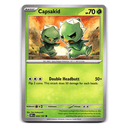 Capsakid Common SV03: Obsidian Flames 024/197 NM