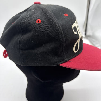 ROST Headwear Black/red Hat Snapback Ball Cap, HUSTL’N Adjustable, Flat Brim!