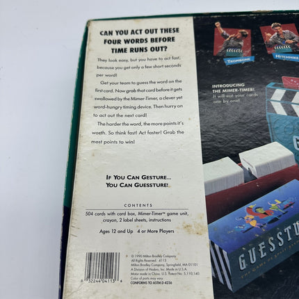 Vintage Guesstures Charades Game by Milton Bradley 1990 Edition