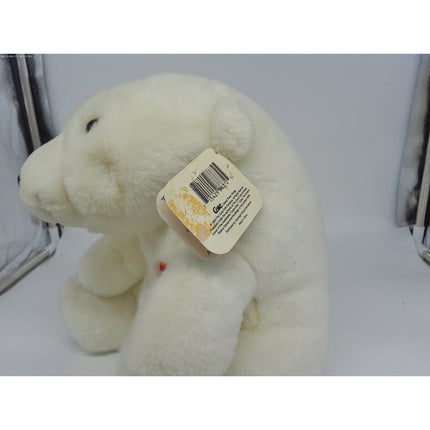 Vintage 1995 Coca Cola White Polar Bear Teddy Plush Toy 11" with tag
