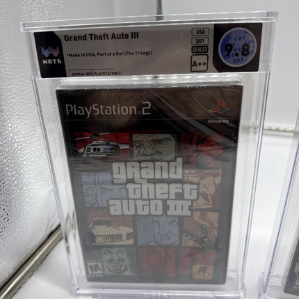 Grand Theft Auto III GTA 3 + San Andreas PS2 - Trilogy - SEALED - WATA 9.8 A++