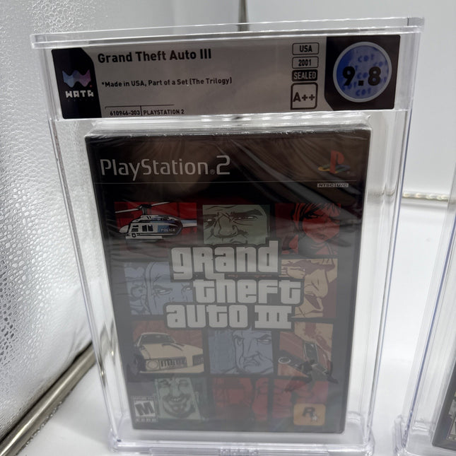 Grand Theft Auto III GTA 3 + San Andreas PS2 - Trilogy - SEALED - WATA 9.8 A++