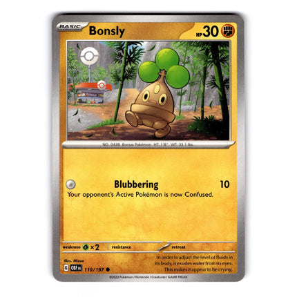 Bonsly Common SV03: Obsidian Flames 110/197 NM