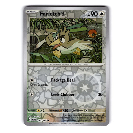 Farfetch'd Common SV: Scarlet & Violet 151 083/165 NM