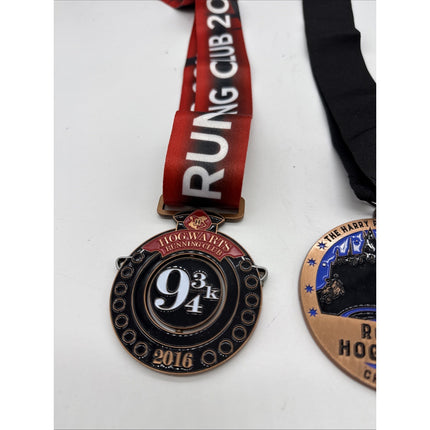Harry Potter Hogwarts Running Club Race Medals Medallions W/ Lanyards Potterhead
