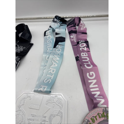 Harry Potter Hogwarts Running Club Race Medals Medallions W/ Lanyards Potterhead