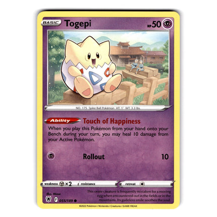Togepi Common SWSH10: Astral Radiance 055/189 NM