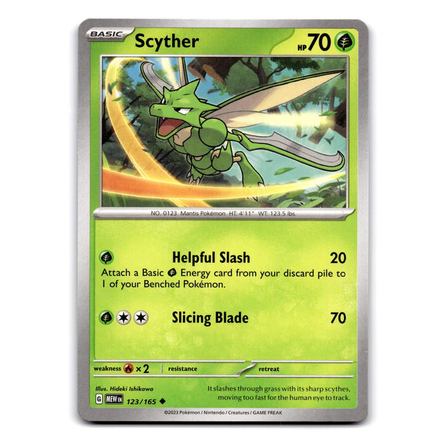 Scyther Uncommon SV: Scarlet & Violet 151 123/165 NM