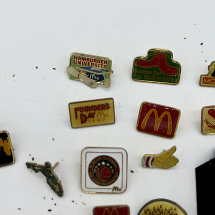 Lot Of 60+ Mcdonalds pins, mcdonalds worker pins, executive pin, and more