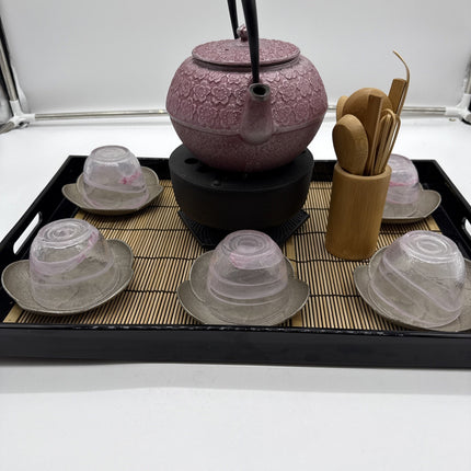 Gold Sakura - Japanese Tetsubin Cast Iron Tea Pot - Cherry Blossom Iwachu 25pc