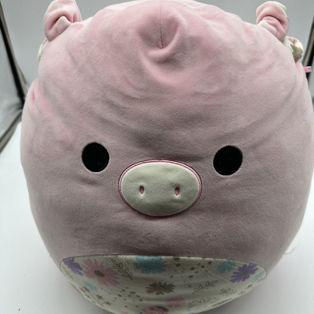 Squishmallows 16" Peter Pink Pig with Easter Print Belly Large Plush