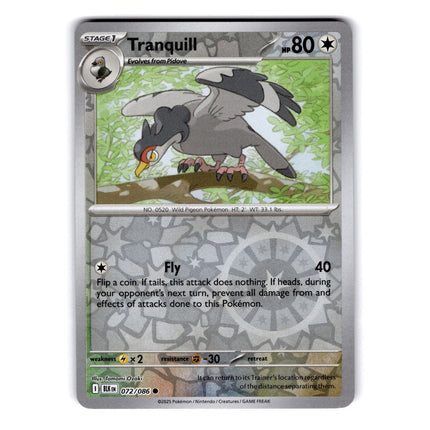Tranquill Common SV: Black Bolt 072/086 NM