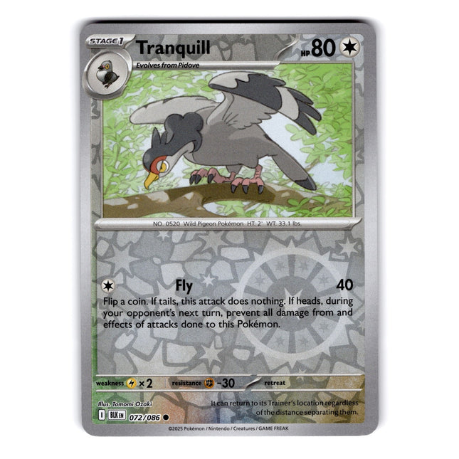 Tranquill Common SV: Black Bolt 072/086 NM
