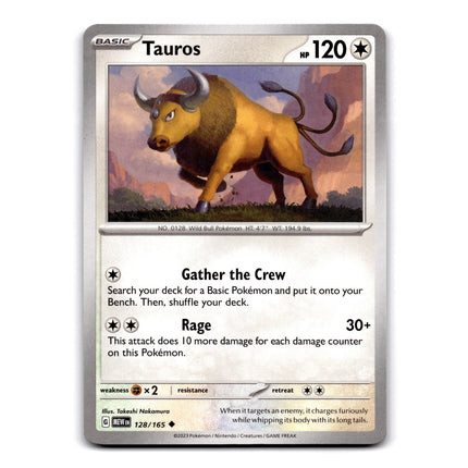 Tauros Uncommon SV: Scarlet & Violet 151 128/165 NM