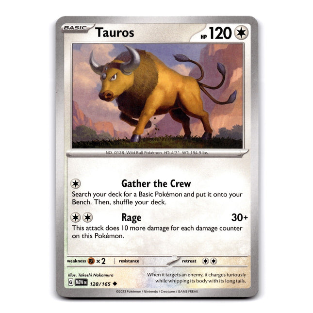 Tauros Uncommon SV: Scarlet & Violet 151 128/165 NM