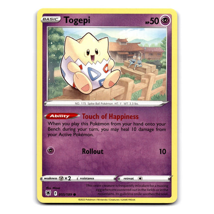 Togepi Common SWSH10: Astral Radiance 055/189 NM