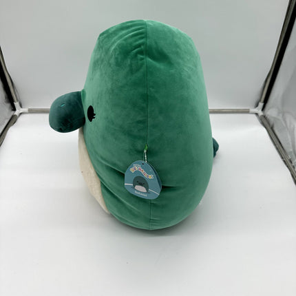 Squishmallows 16” Selassi Emerald Green Platypus Fuzzy White Belly Plush