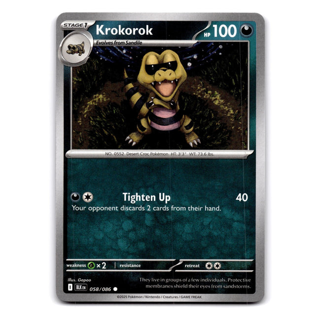 Krokorok Common SV: Black Bolt 058/086 NM