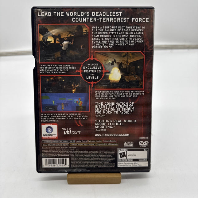 Tom Clancy's Rainbow Six 3 (Sony PlayStation 2, 2004) CIB Tested