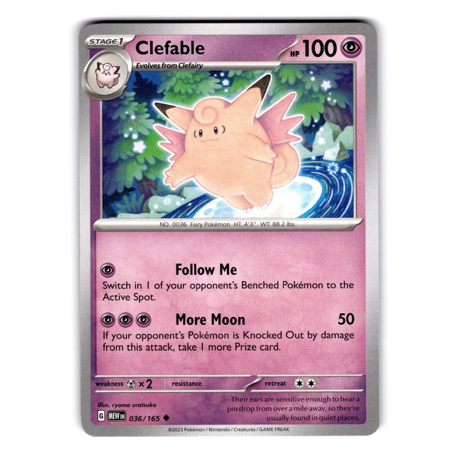 Clefable Uncommon SV: Scarlet & Violet 151 036/165 NM