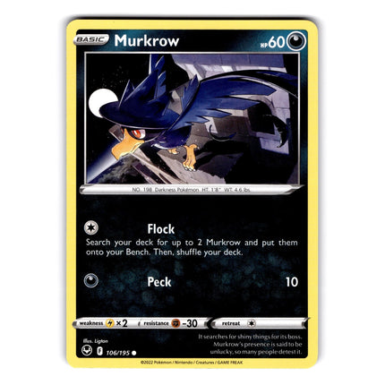 Murkrow Common SWSH12: Silver Tempest 106/195 NM