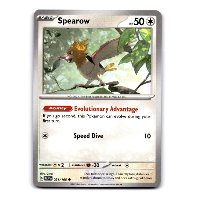 Spearow Common SV: Scarlet & Violet 151 021/165 NM