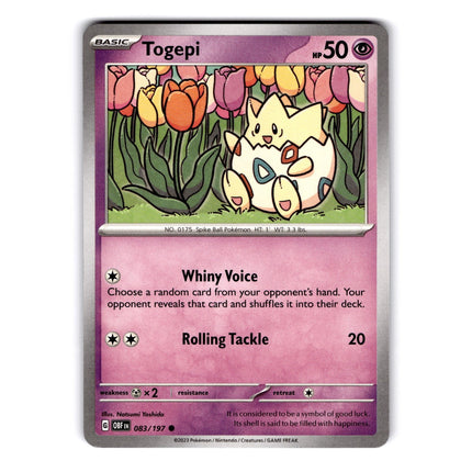 Togepi Common SV03: Obsidian Flames 083/197 NM