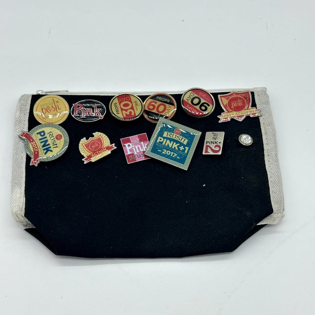 Perfectly Posh - Rush Pink -2000s Bath & Body Lapel Pins Greek Border- 12 lot