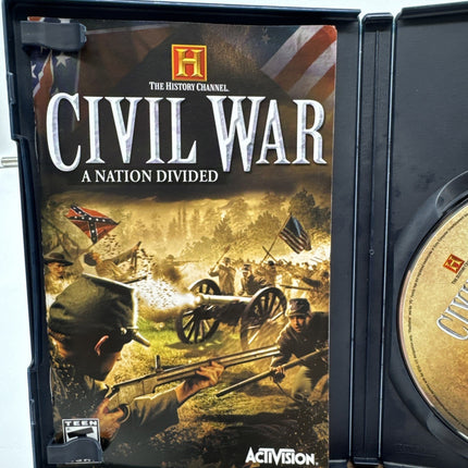 Civil War A Nation Divided History Channel Playstation 2 PS2 Complete CIB Tested