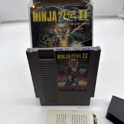 1990 NINTENDO NES TECMO NINJA GAIDEN II DARK SWORD OF CHAOS CIB HIGH GRADE