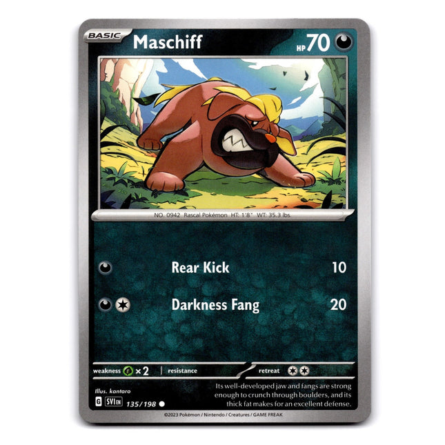 Maschiff Common SV01: Scarlet & Violet Base Set 135/198 NM