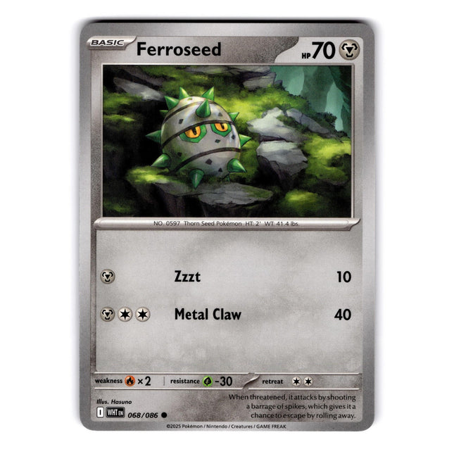 Ferroseed Common SV: White Flare 068/086 NM