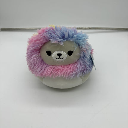 Squishmallows Leonori the Lion Rainbow Tie Dye Stuffed Plush 8" Kellytoy