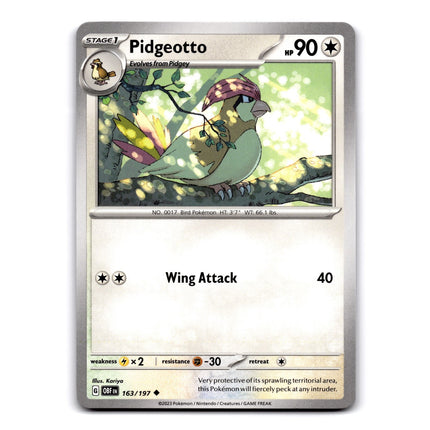 Pidgeotto Uncommon SV03: Obsidian Flames 163/197 NM