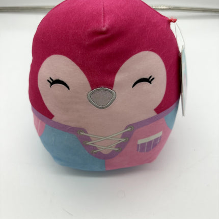 Squishmallows 8” Kavya Pink Penguin Bird w Printed Shirt Pattern Plush