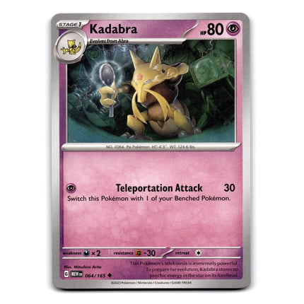 Kadabra Uncommon SV: Scarlet & Violet 151 064/165 NM