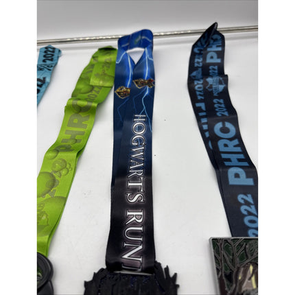 Harry Potter Hogwarts Running Club Race Medals Medallions W/ Lanyards Potterhead