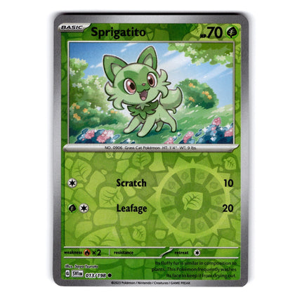 Sprigatito Common SV01: Scarlet & Violet Base Set 013/198 NM