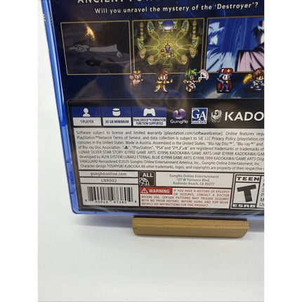 Lunar Remastered Collection Sony Playstation 4 PS4 ESRB US Version