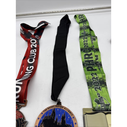 Harry Potter Hogwarts Running Club Race Medals Medallions W/ Lanyards Potterhead