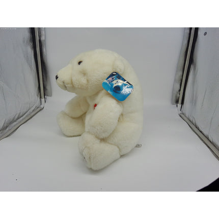 Vintage 1995 Coca Cola White Polar Bear Teddy Plush Toy 11" with tag