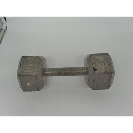 Vintage Single20 lbs CAST IORN DUMBBELL Trophy Doorstop Weight Lifting Barbell