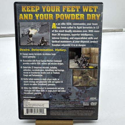 SOCOM: U.S. Navy SEALs (Sony PlayStation 2, 2002) CIB with manual