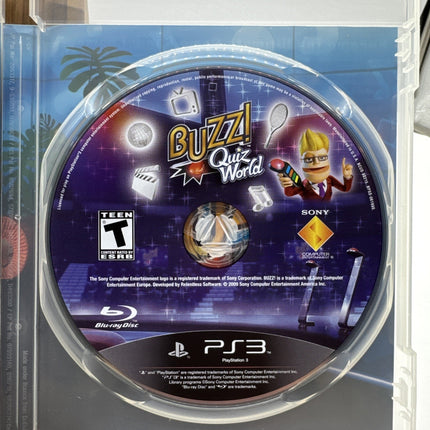 BUZZ QUIZ TV GAME FOR PS3 PLAYSTATION 3, GAME DISC, CASE, MANUAL, NO BUZZERS