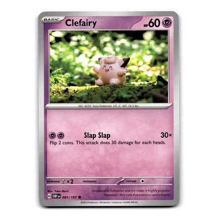 Clefairy Common SV03: Obsidian Flames 081/197 NM