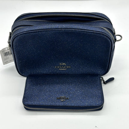 Coach purse Blue Stardust glitter Jes Crossbody with wallet H1992-F88011