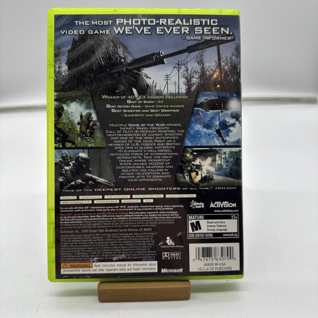 Call of Duty 4: Modern Warfare (Microsoft Xbox 360) Complete w/ Manual CIB