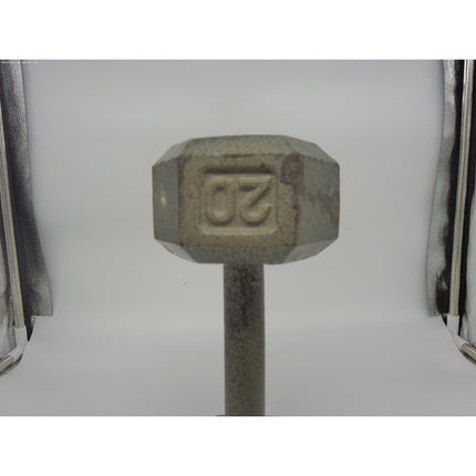 Vintage Single20 lbs CAST IORN DUMBBELL Trophy Doorstop Weight Lifting Barbell