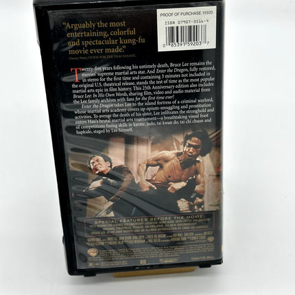 Enter the Dragon (VHS, 2001, 25th Anniversary Special Edition ) black clam shell