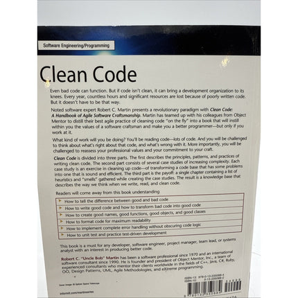 Clean Code: A Handbook of Agile Software Craftsmanship